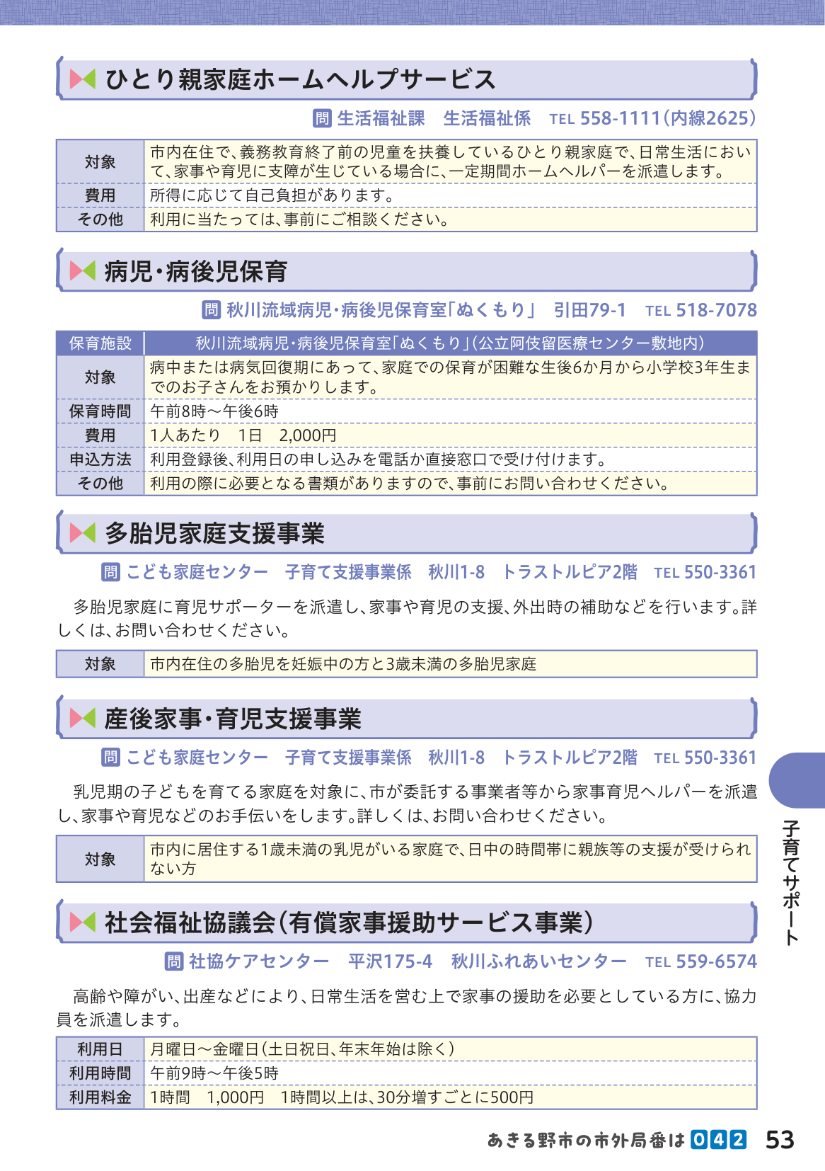 子育て支援ガイドブック ページ54