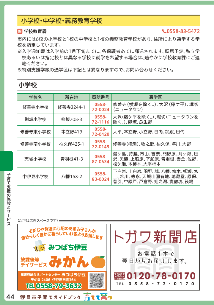 伊豆市子育てガイドブック2026 ページ45
